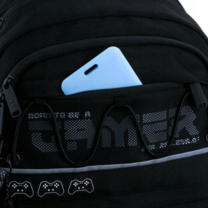 Detal tylnej kieszeni plecaka szkolnego Kite Gamer