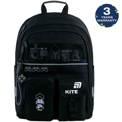 Batoh školský ortopedický čierny pre chlapcov 6-12 rokov Kite Gamer