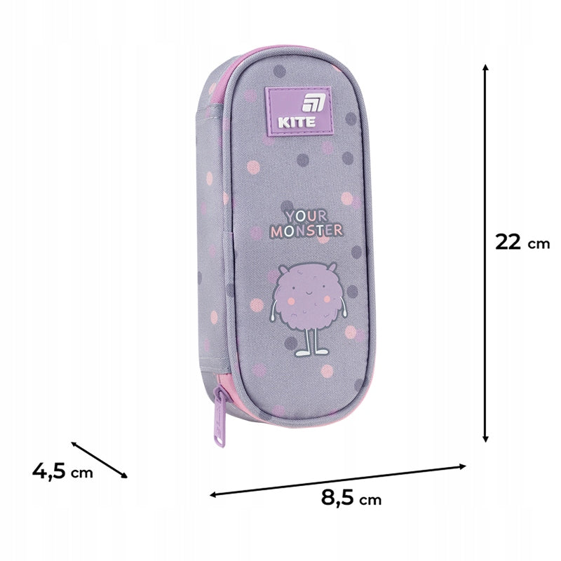 Infografika z dokładnymi wymiarami piórnika saszetki Kite.