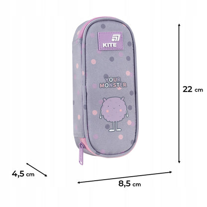 Infografika z dokładnymi wymiarami piórnika saszetki Kite.