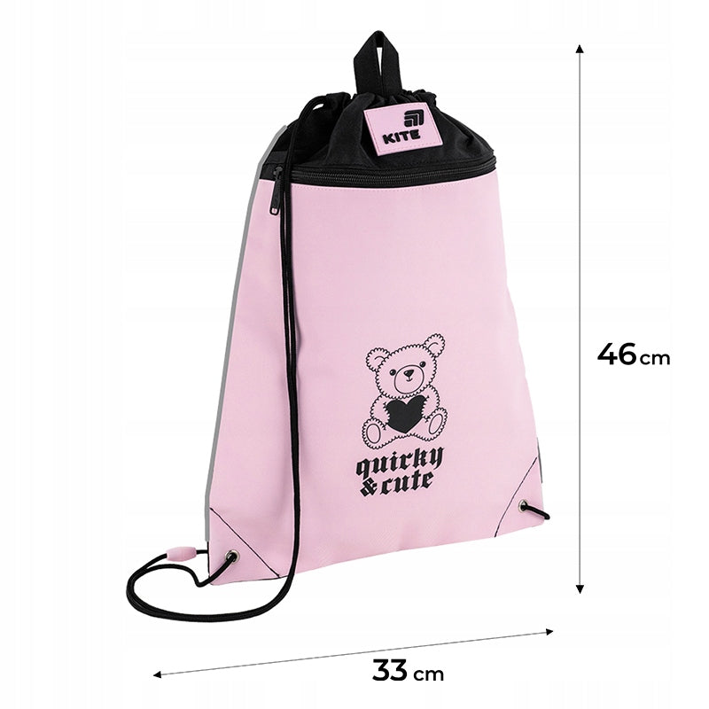 Wymiary 46x33 cm worka Kite na buty i strój — infografika.