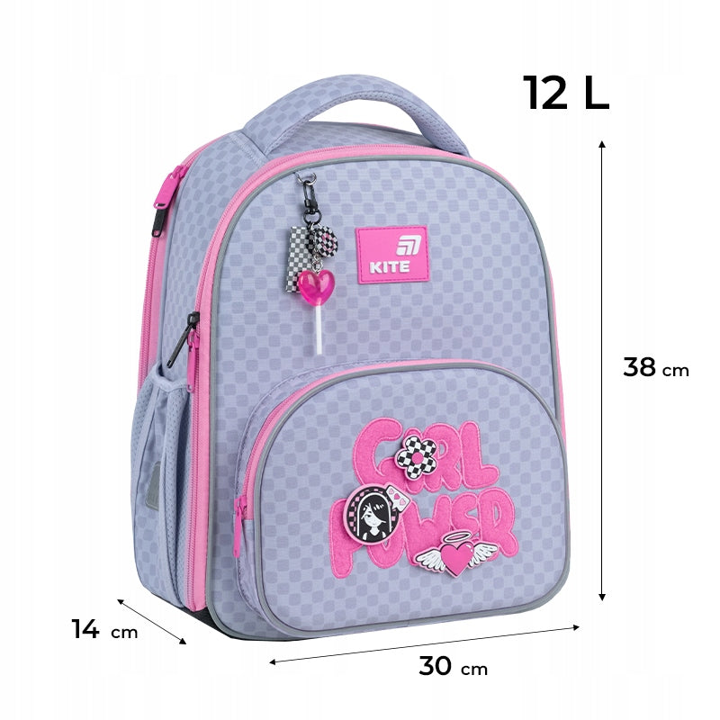 Tornister szkolny ortopedyczny Kite Girl’s Power – wymiary i pojemność 12 l