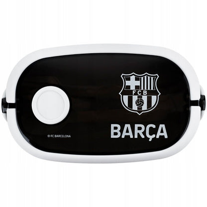 Lunchbox FC Barcelona z kolorową grafiką - zbliżenie