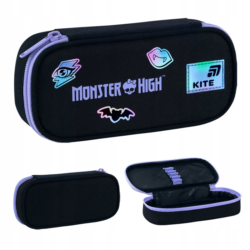 Holograficzny piórnik saszetka Monster High widok ogólny.