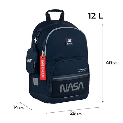 Plecak ortopedyczny Kite NS24-585M z systemem Ergo Kids, idealny dla dzieci o wzroście 130-145 cm.