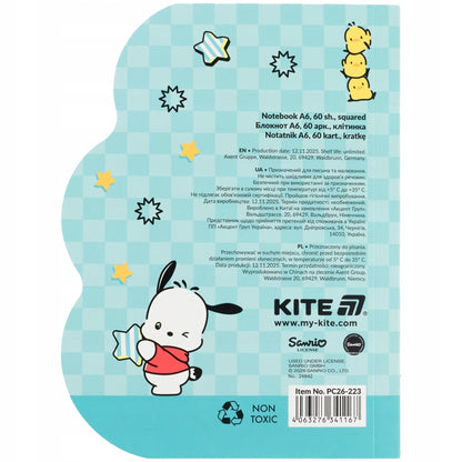 Notatnik figurkowy Kite Pochacco w żywych kolorach.