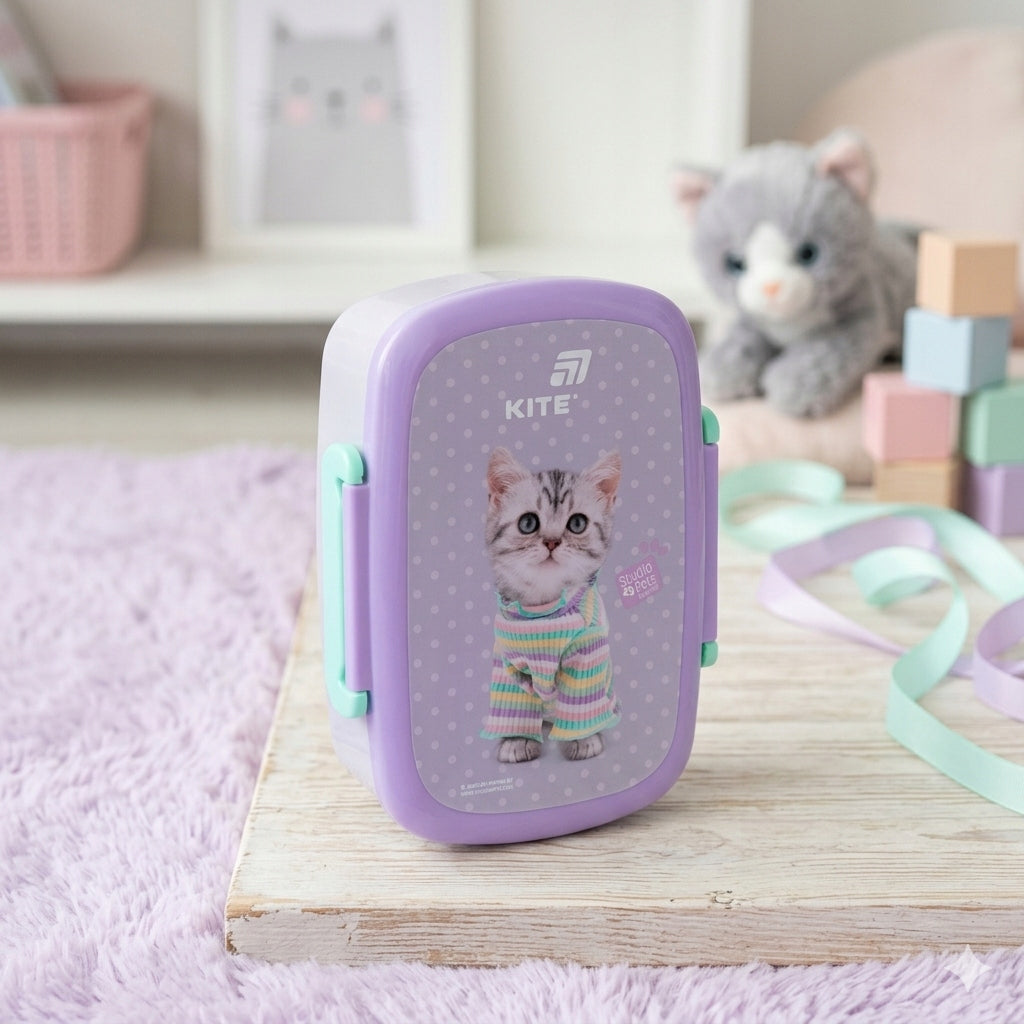 Fioletowy pojemnik na śniadanie Studio Pets 750 ml.
