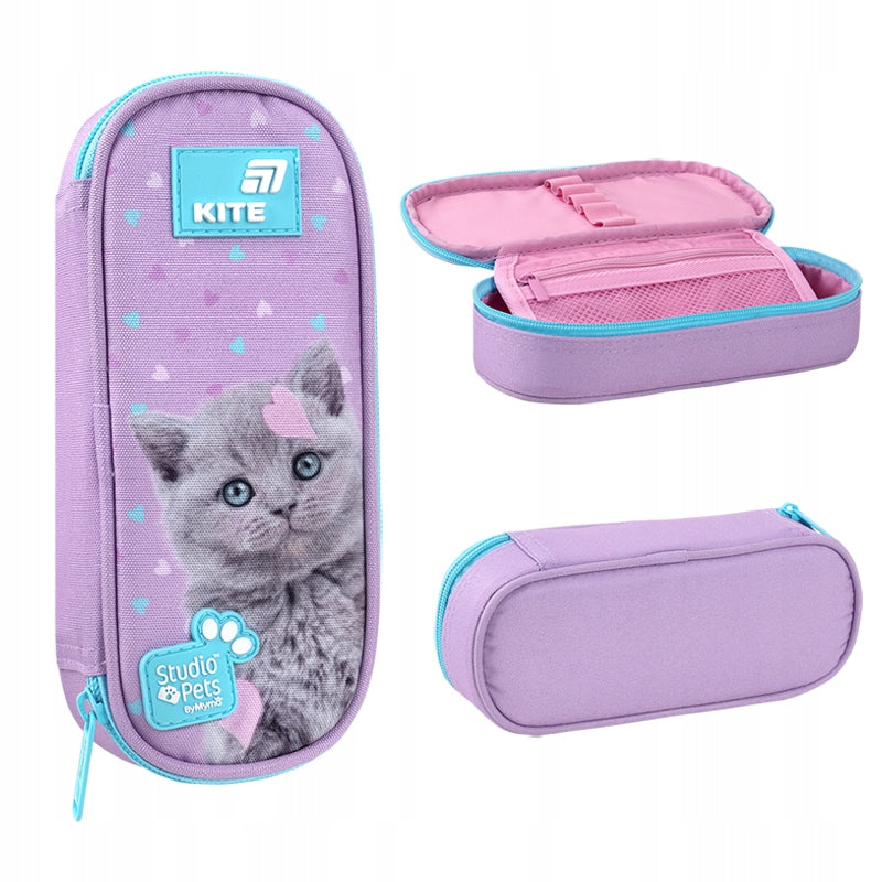Piórnik saszetka Kite Studio Pets SP26-599 widok z każdej strony.