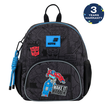Batoh predškolský Kite Kids Transformers čierny pre chlapca ľahký s príveskom