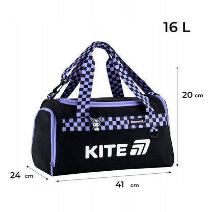 Torba czarna sportowa Kuromi Kite wymiary produktu