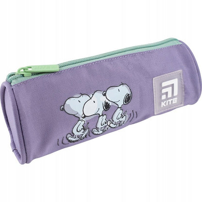 Piórnik saszetka szkolny liliowy Snoopy