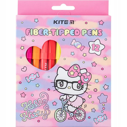 Flamastry 12 kolorów Hello Kitty Kite