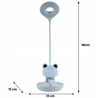 Rozmiar lampy dzieciecej zabka biala