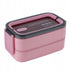 Zamknięty lunchbox Kite K23-183-3 różowy, pojemnik na śniadanie z klamrami do szkoły