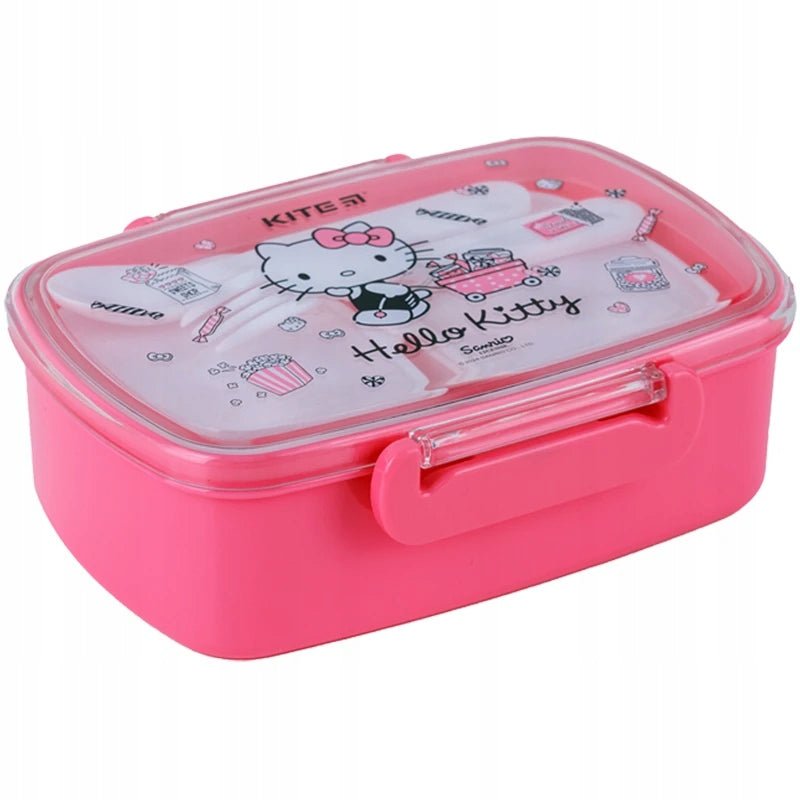 Śniadaniówka dla dziewczynki ze sztućcami 750 ml Hello Kitty