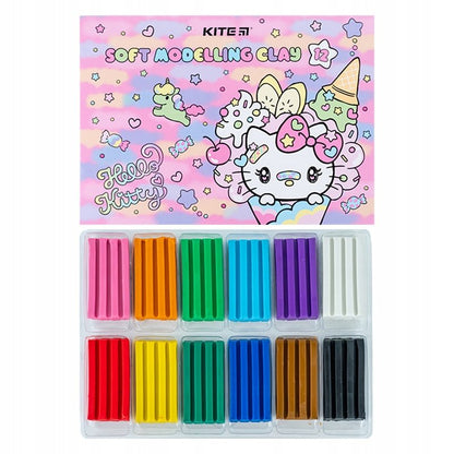 Plastelina 12 kolorów dla dzieci Hello Kitty