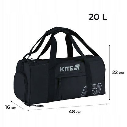 Wytrzymała torba Kite K25-2530-1 w czarnym kolorze, z funkcjonalnym designem dla dynamicznych ludzi