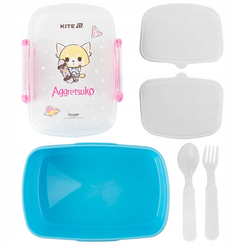 Lunchbox Śniadaniówka ze Sztućcami 750ml Aggretsuko Kite