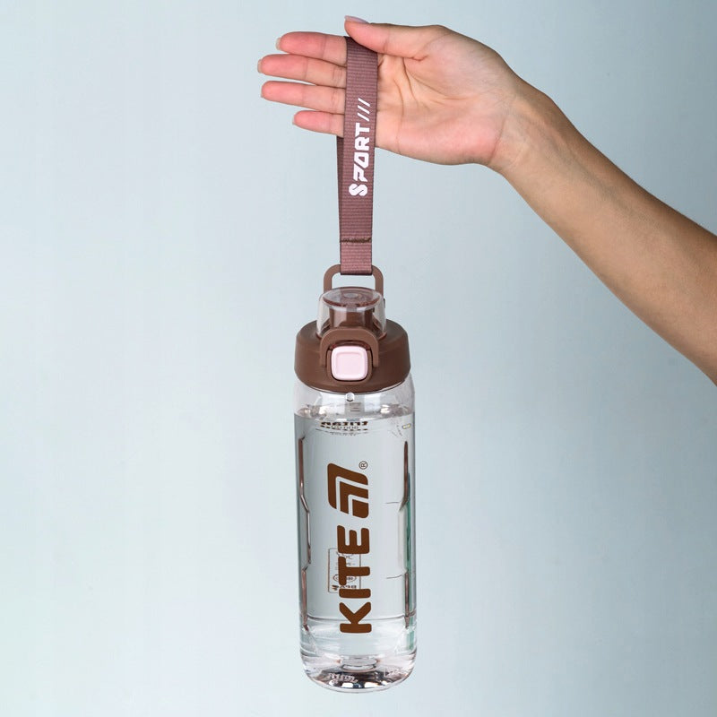 Bidon tritanowy na wodę 800ml słomka ustnik pasek butelka sportowa Kite