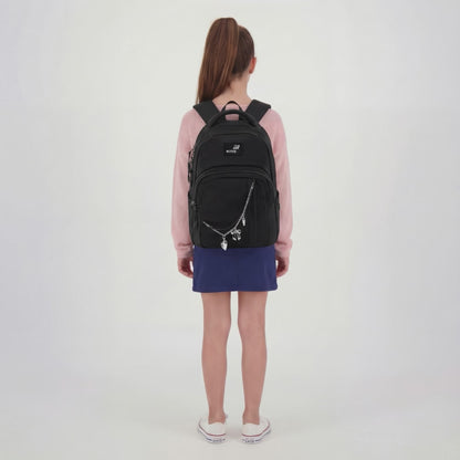 Ľahký batoh školský čierny pre dievčatá 9–12 rokov Kite Black&amp;Charm