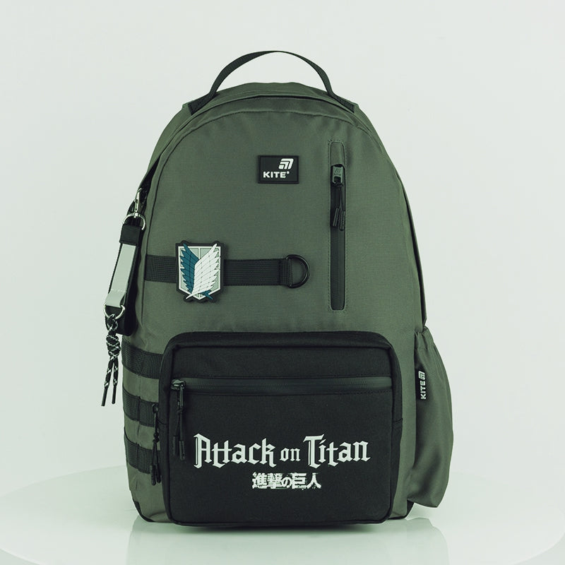 Batoh školský pre mládež Kite pre chlapcov Attack on Titan zelený