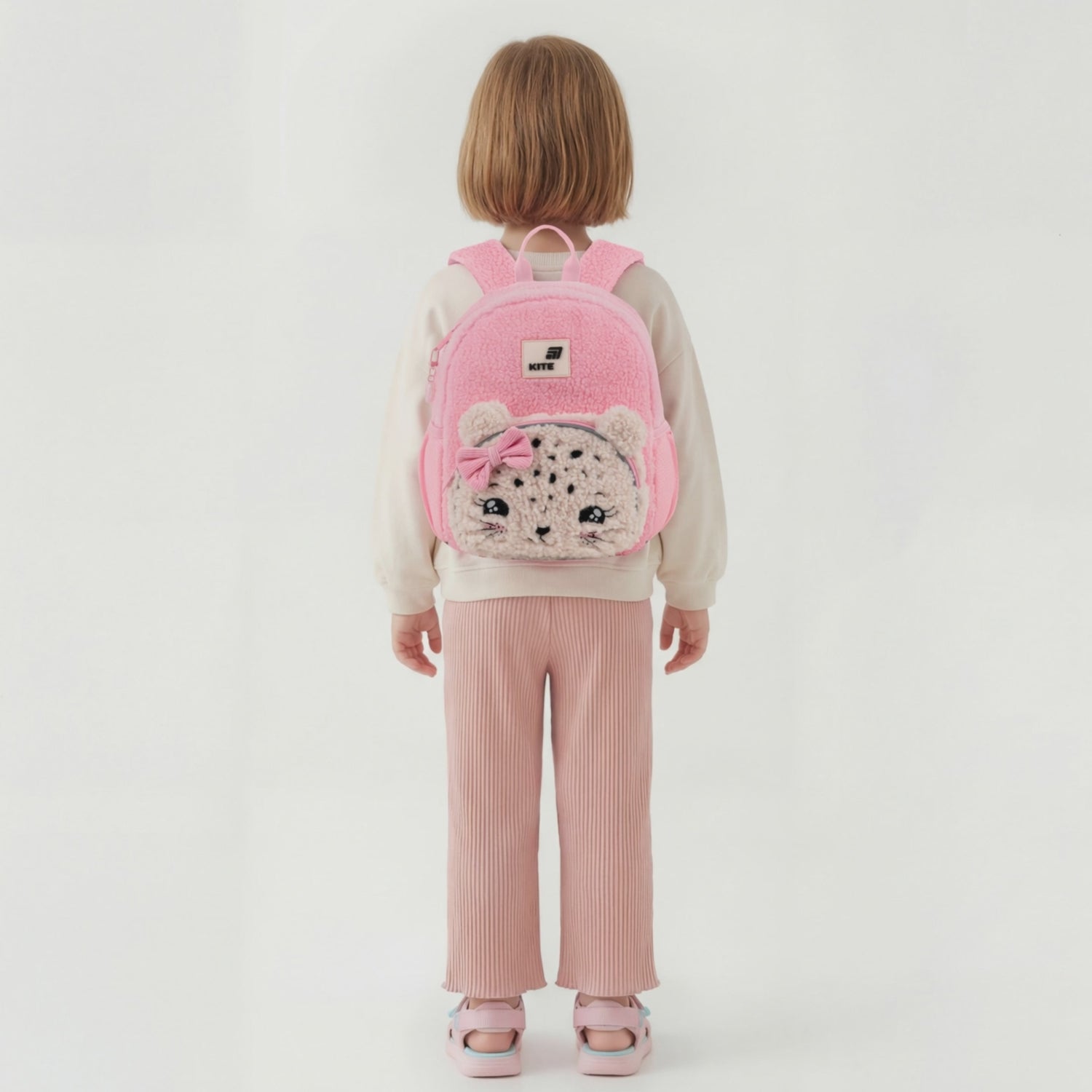 Batoh predškolský Kite Kids Pretty Kitty plyšový ružový pre dievča s uškami