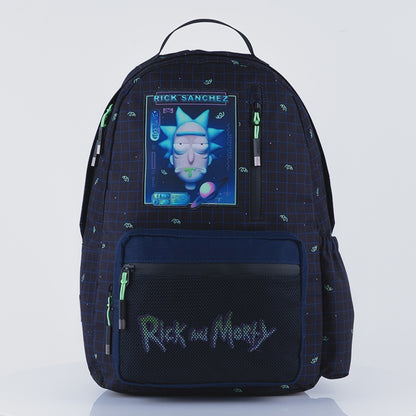 Batoh školský pre tínedžerku mládežnícky modrý Rick and Morty Kite