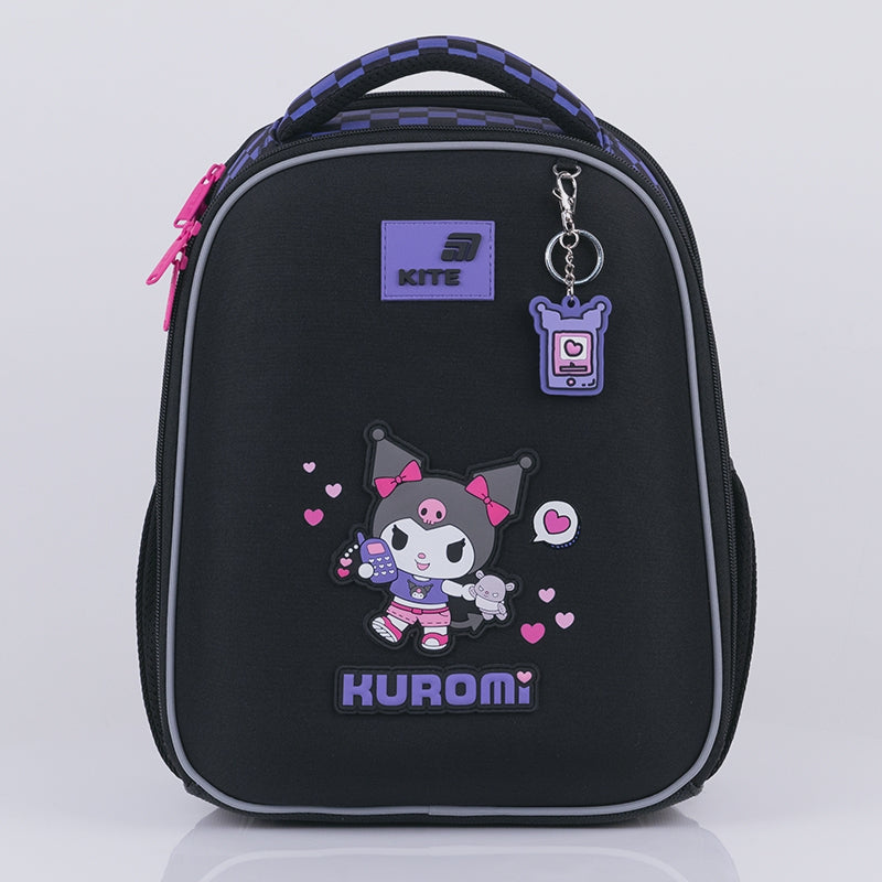 Aktovka školská dievčenská do 1. triedy ortopedická čierna Kuromi Kite