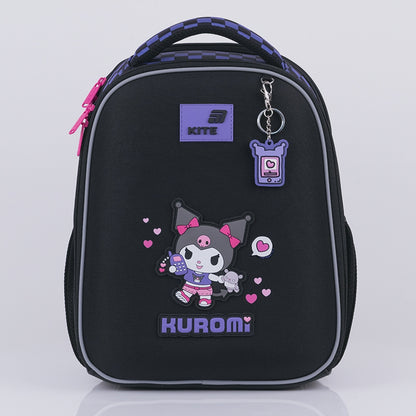 Aktovka školská dievčenská do 1. triedy ortopedická čierna Kuromi Kite