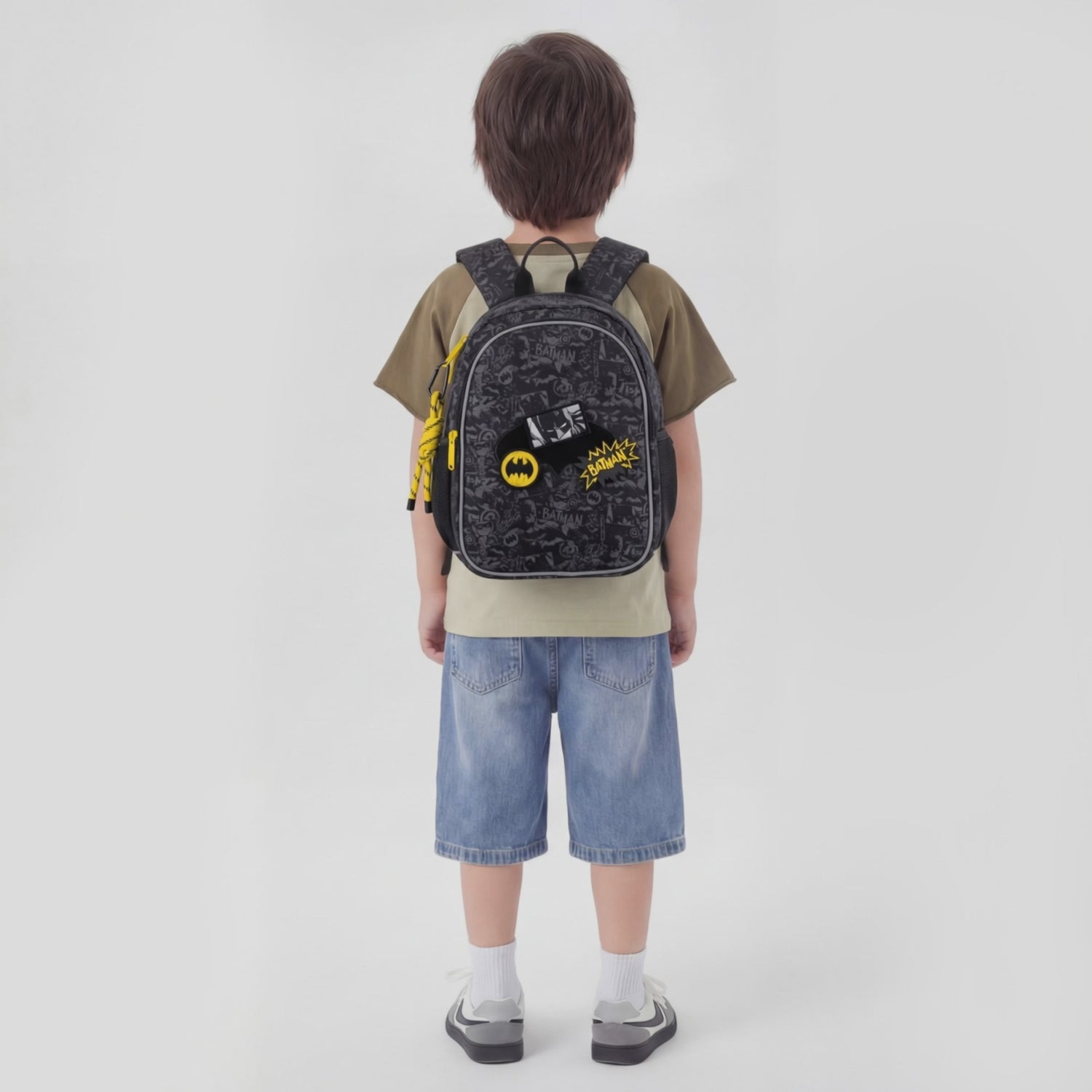 Batoh predškolský Kite Batman ľahký pre chlapcov s nášivkami na suchý zips