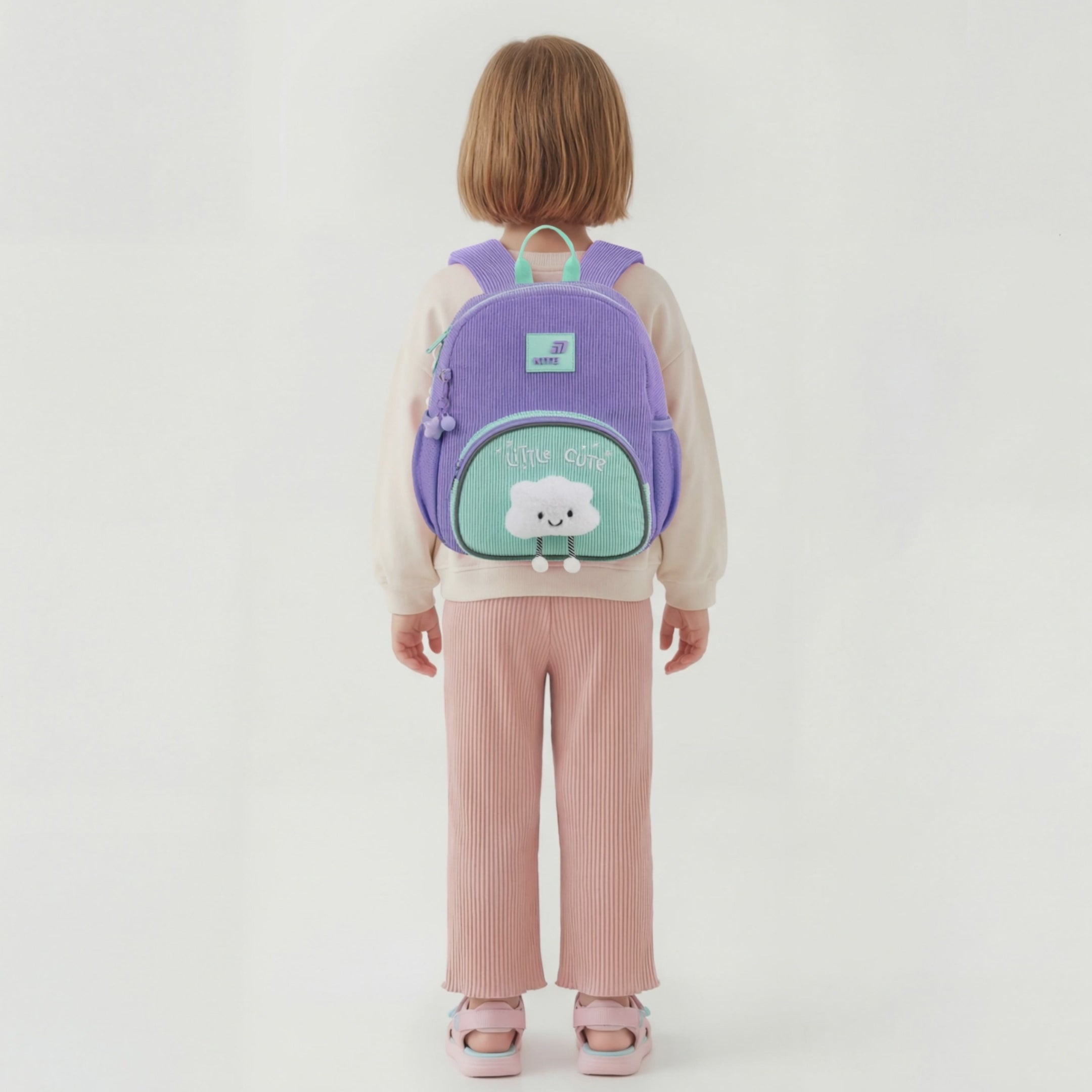 Batoh predškolský Kite Kids Little Cute pre dievča s plyšovým obláčikom a príveskom