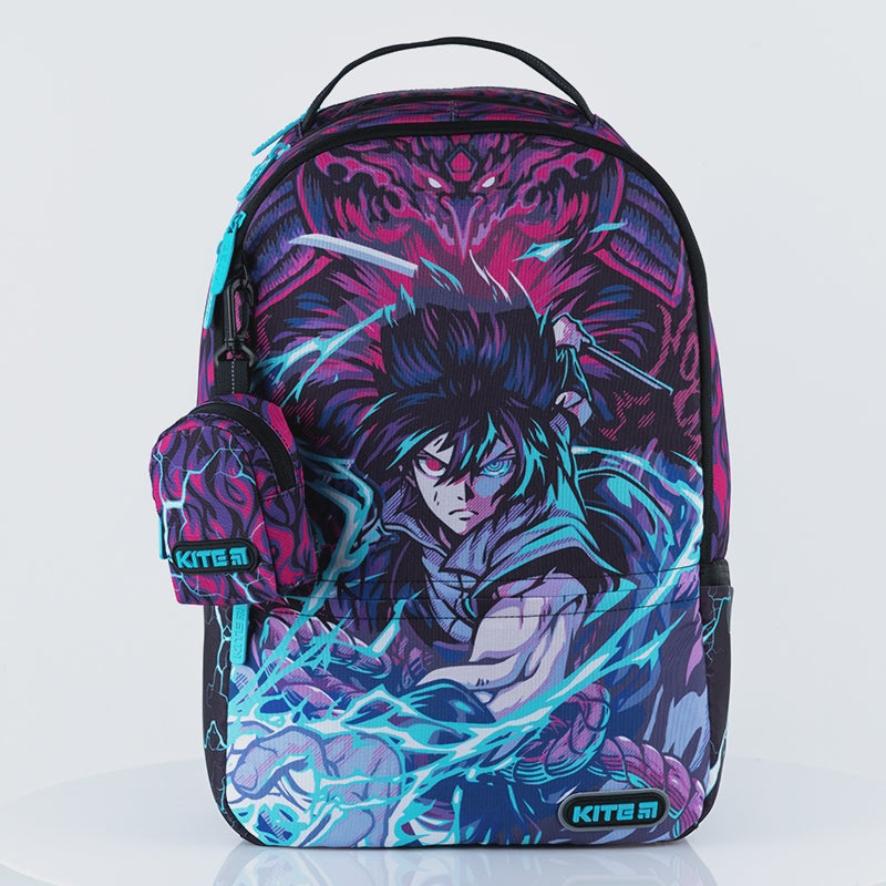 Batoh školský s USB originálny viacfarebný mládežnícky Anime Kite