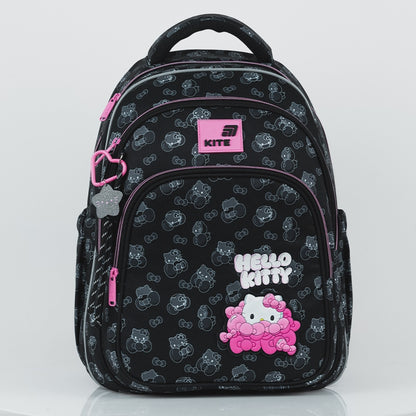 Batoh školský ortopedický čierny dievčenský 9-12 rokov Hello Kitty Kite