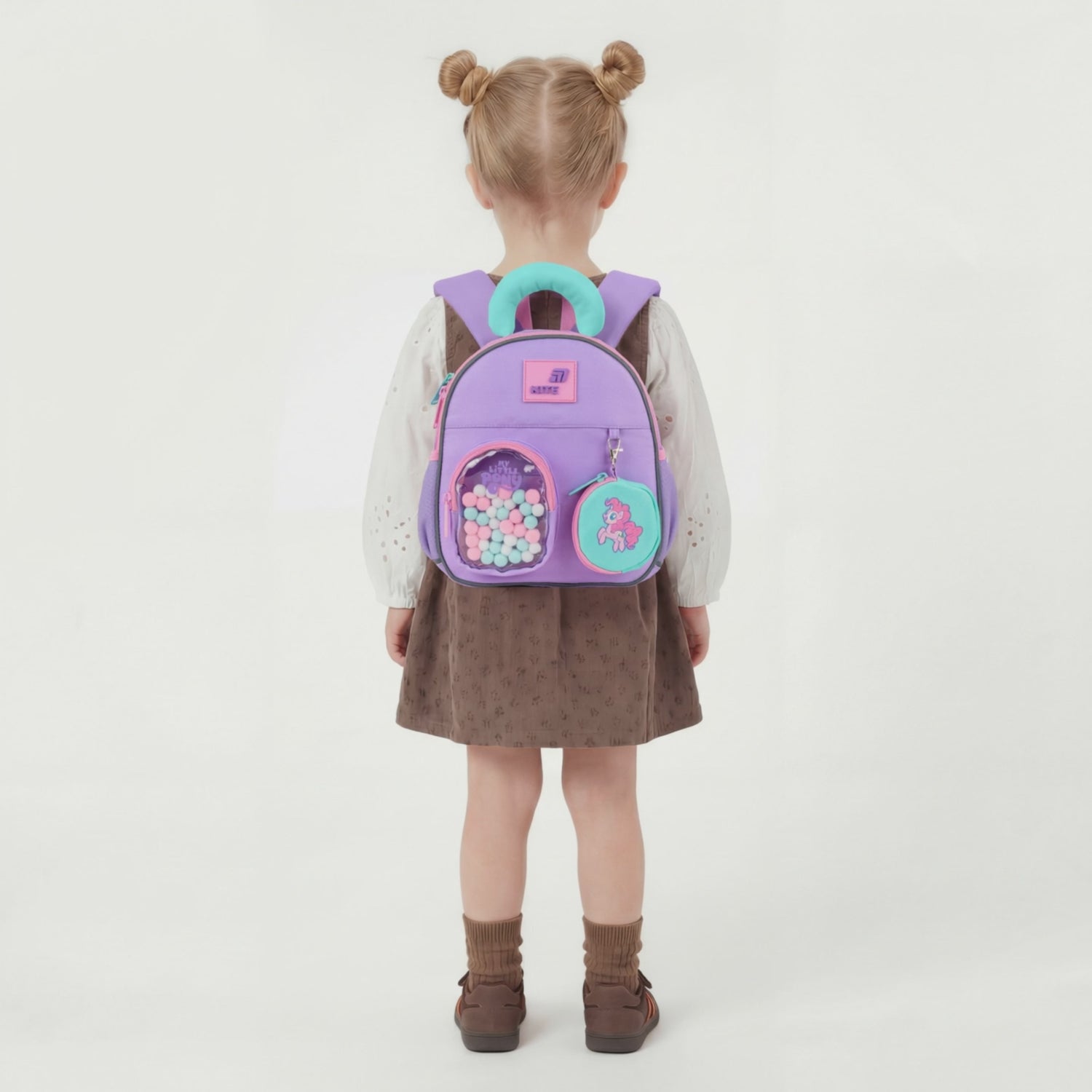 Batoh predškolský Kite My Little Pony pre dievčatko fialový s peňaženkou