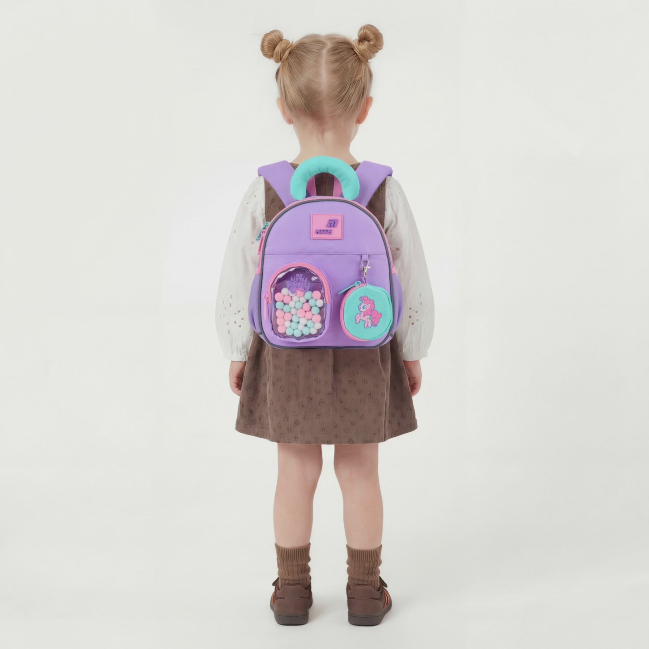 Batoh predškolský Kite My Little Pony pre dievčatko fialový s peňaženkou