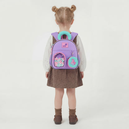 Batoh predškolský Kite My Little Pony pre dievčatko fialový s peňaženkou