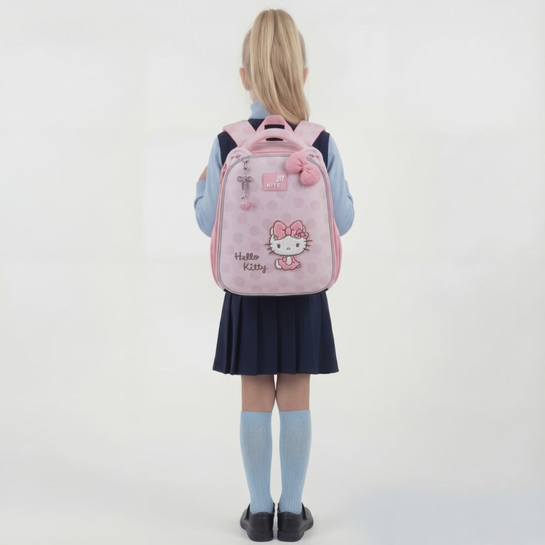 Aktovka školská pre dievčatá ortopedická Kite Hello Kitty