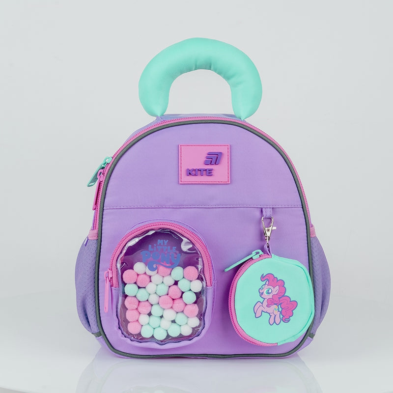 Batoh predškolský Kite My Little Pony pre dievčatko fialový s peňaženkou