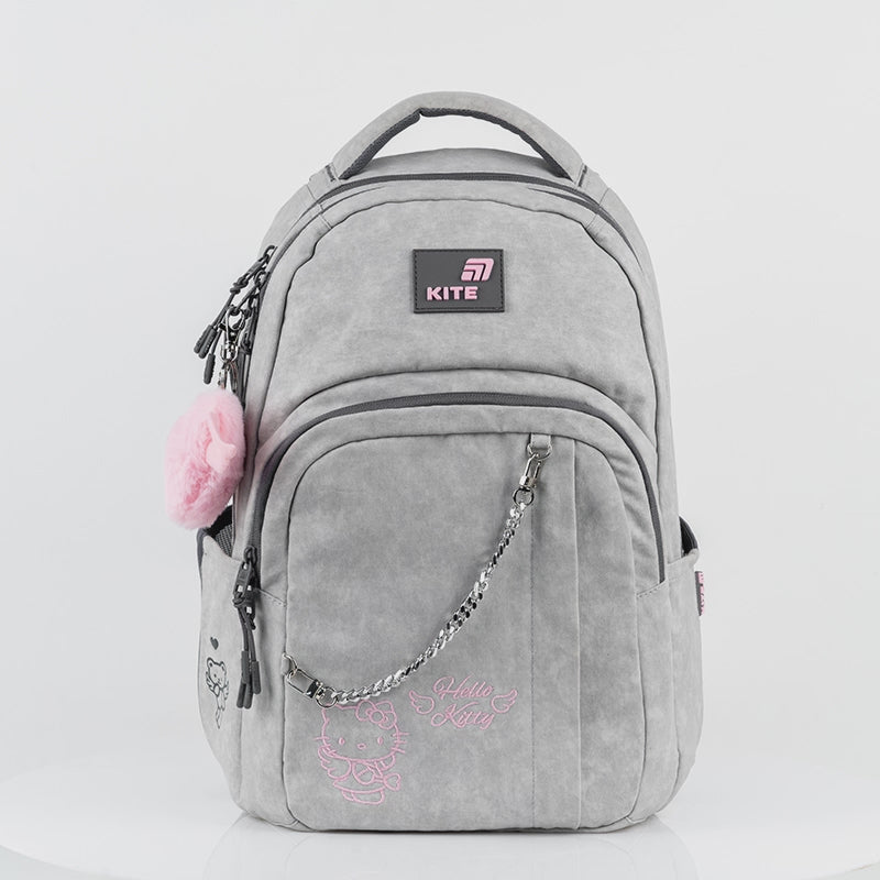 Štýlový batoh mládežnícky školský Kite Hello Kitty s retiazkou a príveskom 9-12 rokov