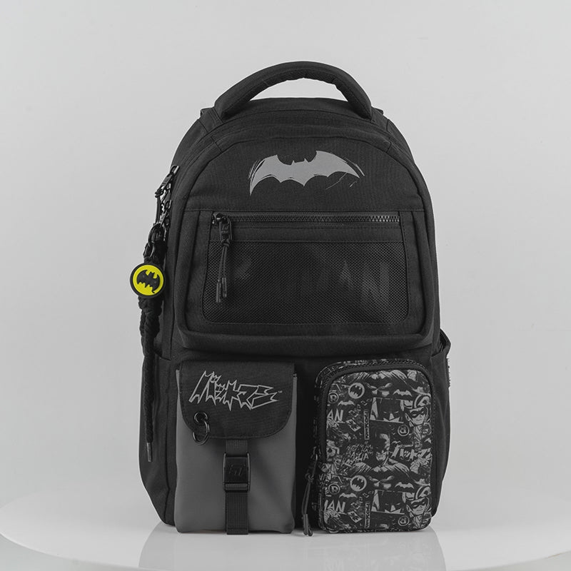 Batoh mládežnícky školský pre chlapcov 9–12 rokov čierny DC Batman Kite
