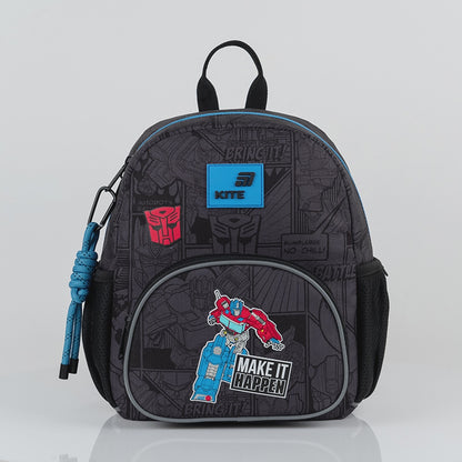 Batoh predškolský Kite Kids Transformers čierny pre chlapca ľahký s príveskom